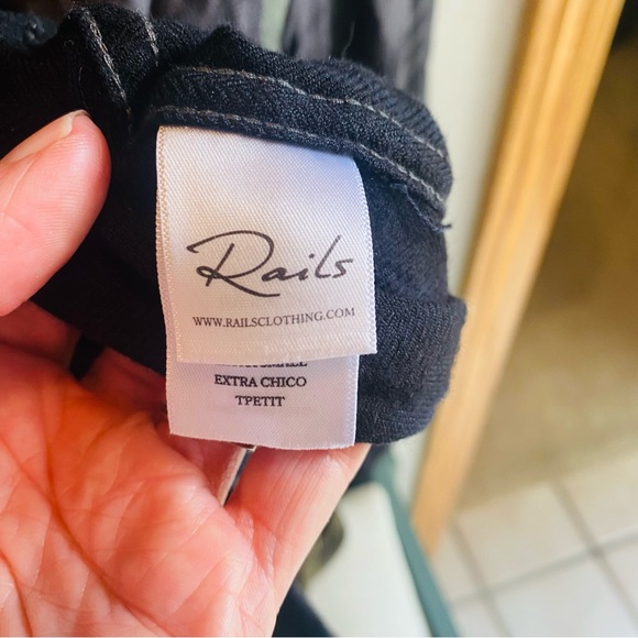 Rails Hunter Charcoal Jet Dip Dye Plaid Button Down Shirt - Picture 8 of 9